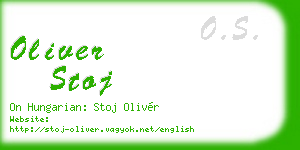 oliver stoj business card